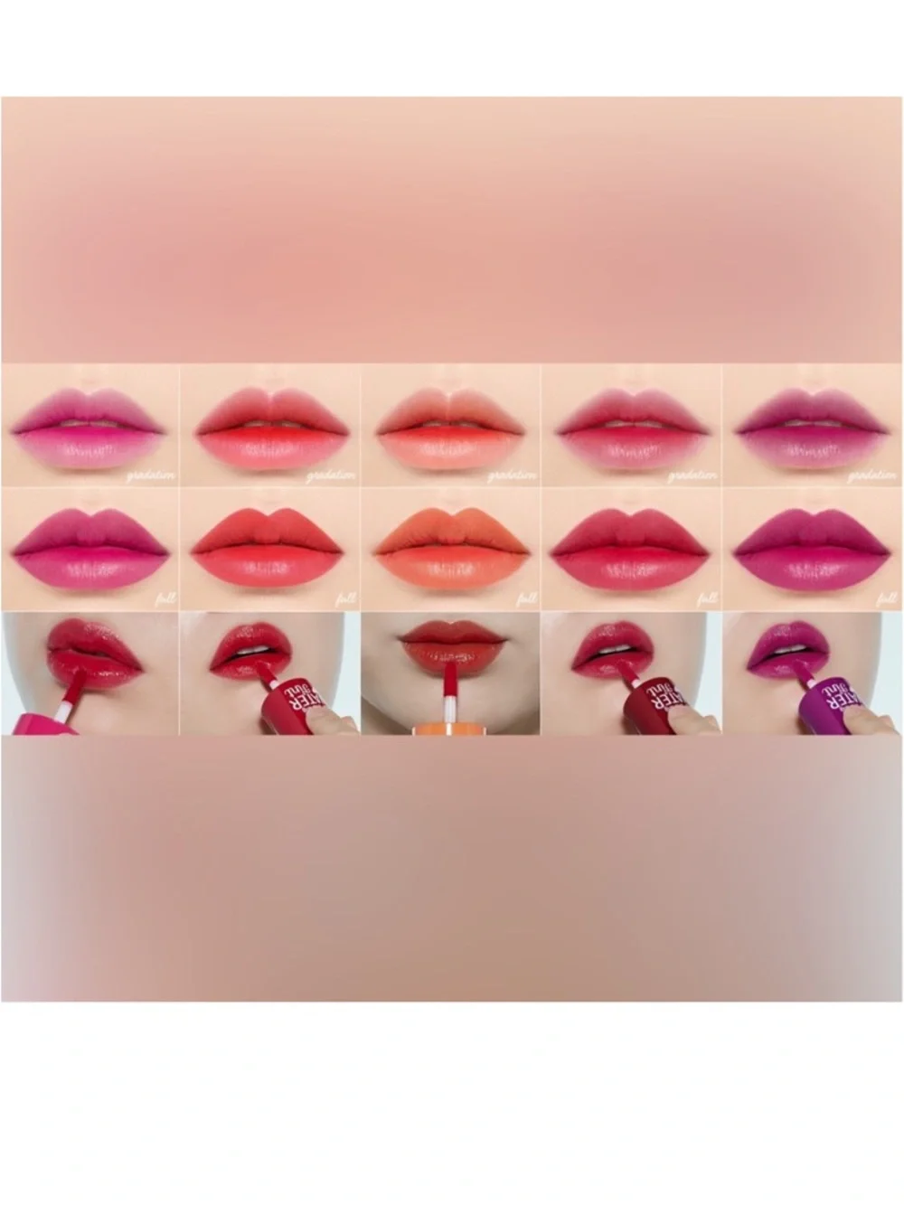 Etude Cherry Ade Dear Darling Water Lip Tint- warm toned red, long lasting